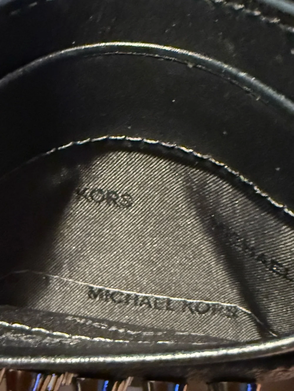 Michael Kors Black Stud-Embellished Leather Card Case